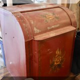 D70. Painted tole bin.